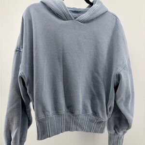 Aerie Light Blue Hooded Sweatshirt Hoodie Large